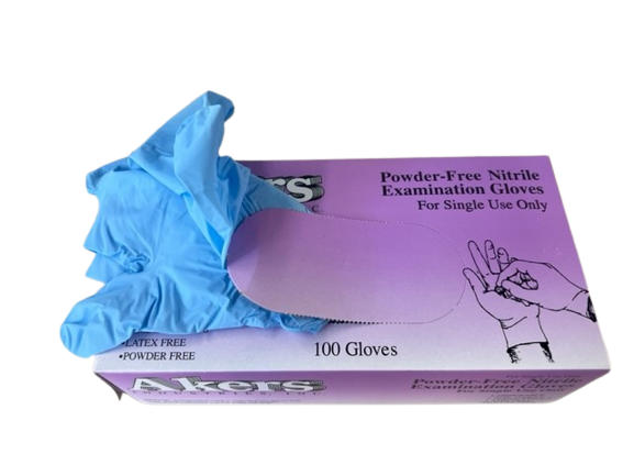 Akers Nitrile Gloves Exam Grade