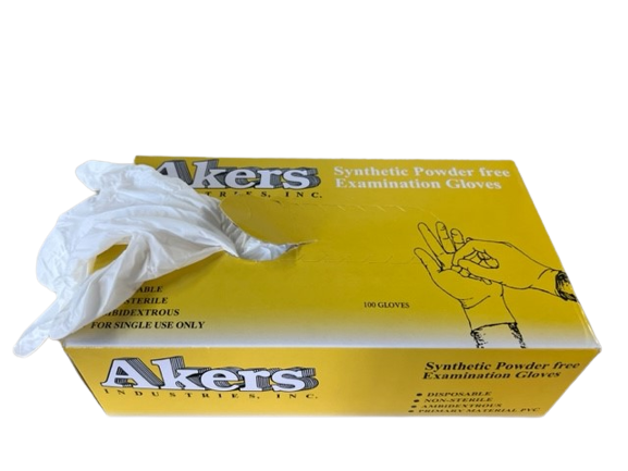 Akers Stretch Synthetic PVC Examination Gloves