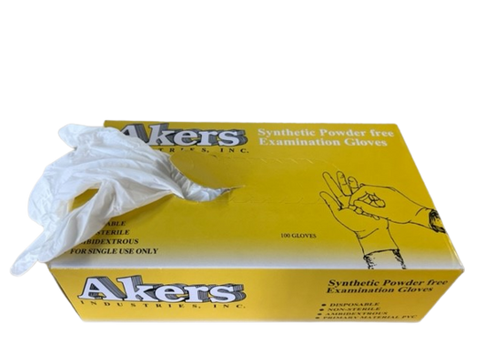 Akers Stretch Synthetic PVC Examination Gloves